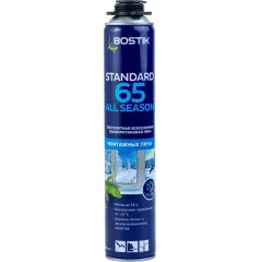 Пена монтажная BOSTIK Standart 65 AllSeason проф 800мл всесезонная (*5)