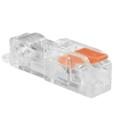 Зажим прокалыв. ответвит. STEKKER 4 мм2 c ответвит. клеммой LD219 на 1 выход, прозрачный/оранжевый LD503-1-32