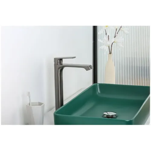 Смеситель для умывальника FRAP F1071-29 ф 35 оружейная сталь, высокий