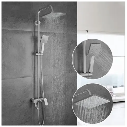 Душевая стойка FRUD R24001 серебро