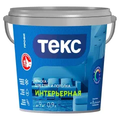 Краска в/д ТЕКС ПРОФИ Интерьерная для Стен и Потолков (База А) 0,9 л