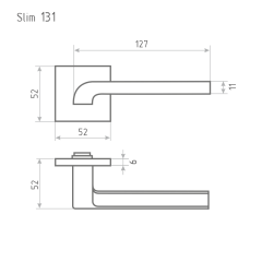 Ручки раздельные НОРА-М Slim 131K белый (18290)