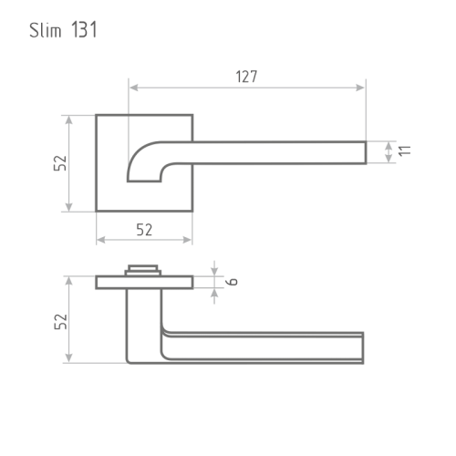 Ручки раздельные НОРА-М Slim 131K белый (18290)