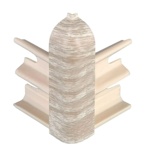 Угол наружный для вспененного плинтуса Классик Софт 80мм/Дуб верде 057