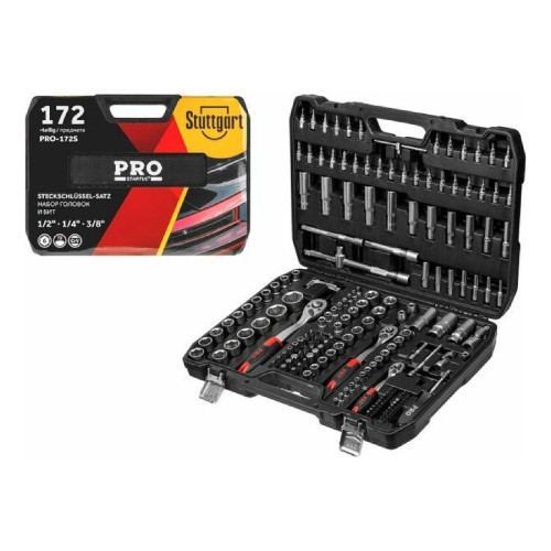 Набор инструментов STARTUL STUTTGART (PRO-172S) 172 пр. 1/2, 1/4, 3/8  CrV, пласт. кейс