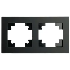 Рамка 2-пост Катрин стекло черный матовый GFR00-7002-05М