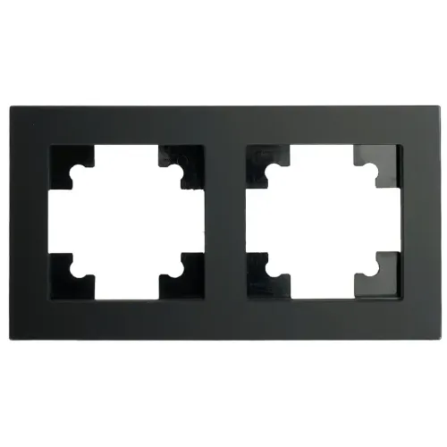 Рамка 2-пост Катрин стекло черный матовый GFR00-7002-05М