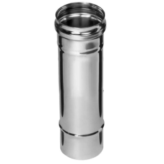 Дымоход труба 0,5мм Ф130 L=0,25м нержавеющая сталь (Феррум)