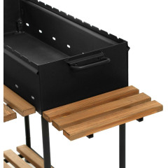 Мангал ОБЖОРА 90х50х70см с полками (5260317)