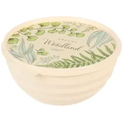 Миска пластиковая Бытпласт 850мл с крышкой бежевая (481973)