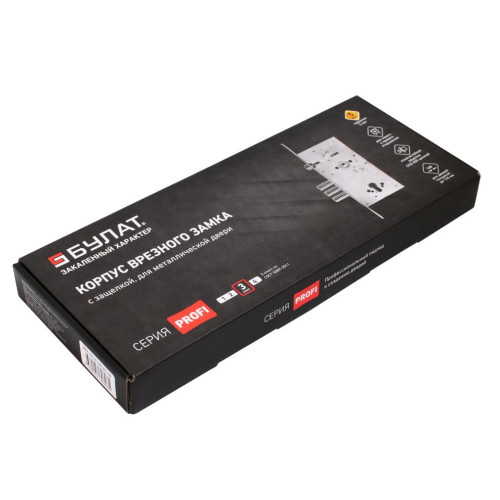 /Замок врезной б/руч. БУЛАТ ЗВ 4-3(14).60.85.08 хром, без м/ц, Корпус(19356)