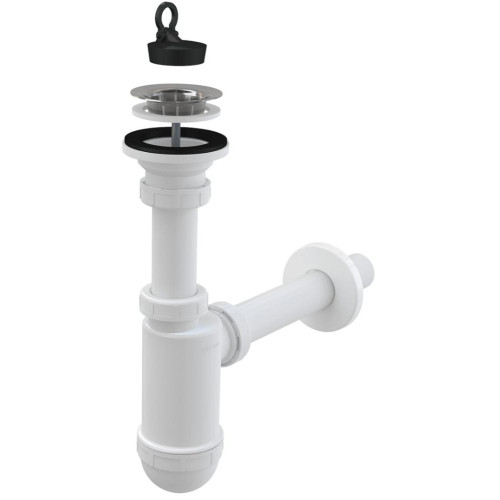 Сифон для умывальника ALCAPLAST A411 с жесткой трубой