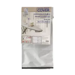 Чехол для гладильной доски 110х34см, серый, на шнурке, тефлон (489045)