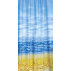 Шторка для ванной ZALEL голубой фон 180x200см б/колец