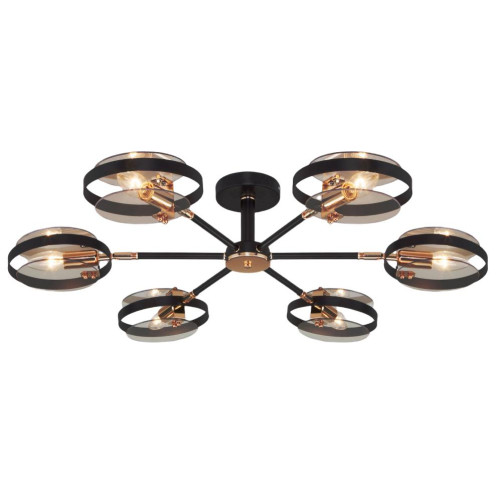 Светильник EUROSVET 70121/6 черный