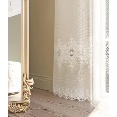 Тюль Ле-Гранд Катрин 300*280 белый с серебром