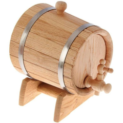 Жбан дубовый с краном на подставке 3л