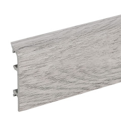 Плинтус вспененный КлассикСофт с кабельканалом 80мм 2,2м / Дуб серый 406