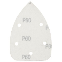 Шлифлист для дельтамашин PATRIOT 140х140х80мм, Р60, на липучке, 5 отверстий, 5 шт