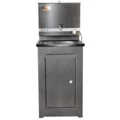 Умывальник дачный ВИХРЬ ЛЮКС (74/4/3) с подогревом, нержавеющая мойка, цвет серебро