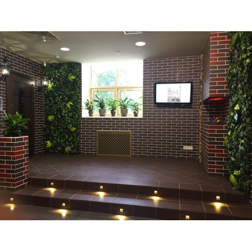 Плитка клинкерная напольная 298*298 Амстердам 4 коричневая (м2) (рельефная неглазурованная)