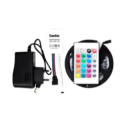 Светодиодная лента 24V Camelion б/п 20м + пульт 360LED 18Led/m датч.звука IP20 RGB