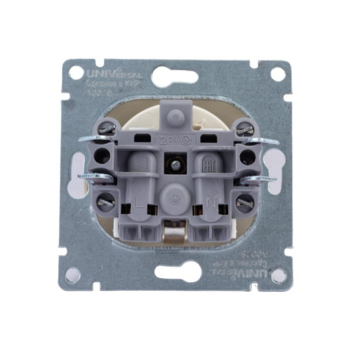 Розетка 2P+Е Universal Афина 16А сл.кость А0028-I