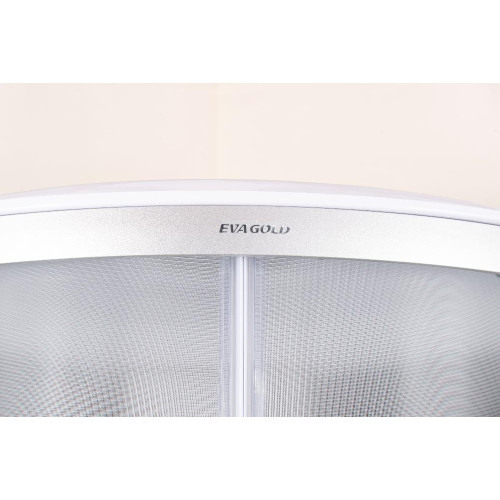 Душевая кабина EVA GOLD 100х100см низ. поддон, чёрное. заднее стекло, F101BS (3кор.)