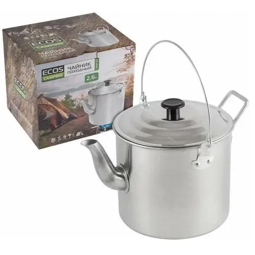 Чайник походный ECOS алюминиевый 2,6л (210048)