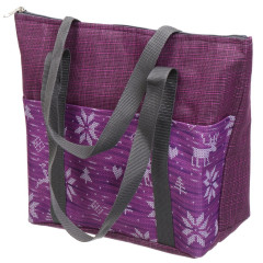 Термосумка 20л 48*15*32см Снежинки фиолетовая UV-014/3