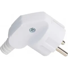 Вилка STEKKER 2P+Е угловая 16А белая PPG16-41-202 32850