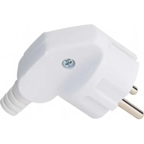 Вилка STEKKER 2P+Е угловая 16А белая PPG16-41-202 32850