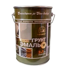 Грунт-эмаль РАДУГА-МАЛЕР по ржавчине чёрная 6 кг
