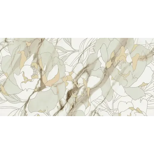 Плитка облицовочная 300*600*8,5 Тривия Декор 1 бежевый, глянец (TP3668H1)(в уп. 1,8 м2)