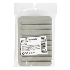 Мыльница РЫЖИЙ КОТ 11,3х8 см, силикон, серый 104261 (820201)