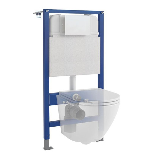 Комплект инсталляция EVA GOLD (инсталляция 545, кнопка чёрная 4, унитаз чёрный K703BM)