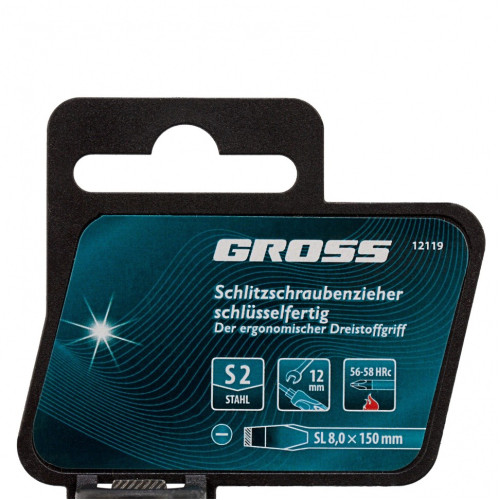 Отвертка GROSS SL 8х150 мм (12119)