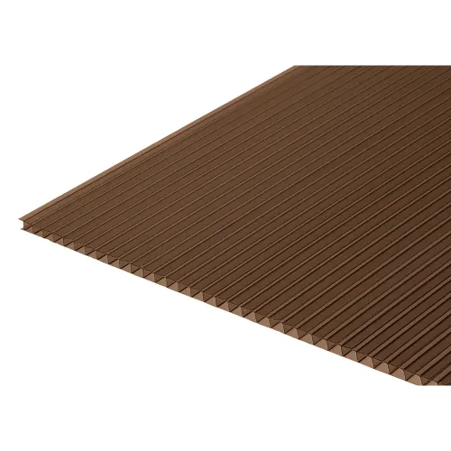 Поликарбонат  сотовый 10мм коричневый 12*2,1м (10лет) Продаётся КРАТНО 3м!!!