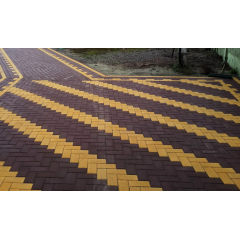 Плитка тротуарная вп  Кирпич 200*100*40 (жёлтый) НОВАЯ ФАСКА (972/880 шт/п, 19,44/17,6 м2)