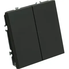 Переключатель 2-кл ЭМИЛИ перекрестный черный RSW10-5111-05
