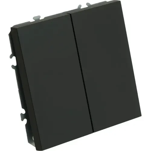 Переключатель 2-кл ЭМИЛИ перекрестный черный RSW10-5111-05