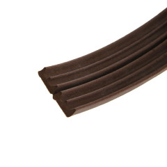 Уплотнитель KIM TEC Е-профиль, коричневый 9х4мм (цена за 1м двойного)