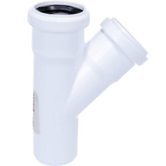 Тройник кан. БЕЛЫЙ РТП ф 50/50х45°