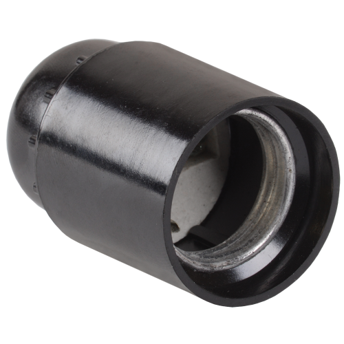 Патрон Е27 карболитовый подвесной гладкий черный IEK EPK10-04-01-K01 (627105)