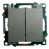 Переключатель 2-кл Катрин графит GLS10-7107-06