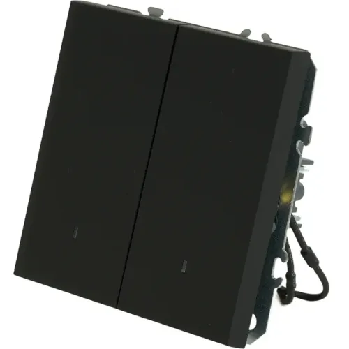 Выключатель 2-кл ЭМИЛИ с подсветкой черный RSW10-5102-05