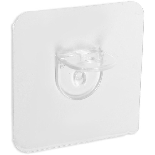 |Полкодержатель с клейкой поверхностью ТУНДРА 60х60мм одинарный, прозрачный(9103444)