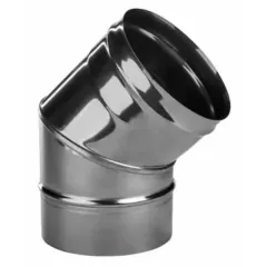 Дымоход колено 0,5мм 135гр Ф125 нержавеющая сталь (Corax)