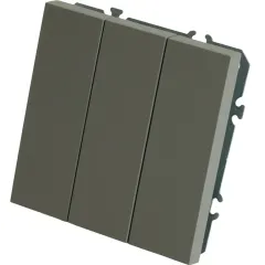 Выключатель 3-кл ЭМИЛИ платиново-серый RSW10-5108-10