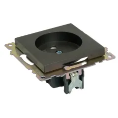 Розетка 2P Катрин графит с защитной шторкой GLS10-7109-06